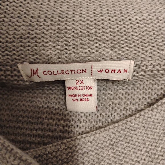 JM Collection Ombre Mock Neck Cardigan 2X - Picture 3 of 15